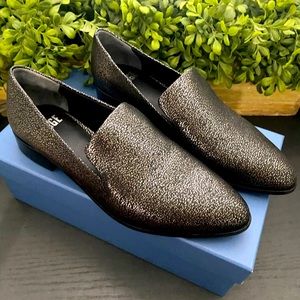 Paige Madison Gunmetal Leather loafers metallic size 8 womens brand new Nordstro